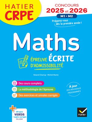 cover image of Mathématiques: CRPE 2025-2026